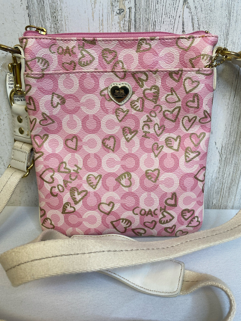 Coach Pink Print Designer Handbag