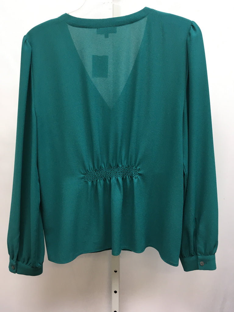 1.STATE Size Large Turquoise Long Sleeve Top