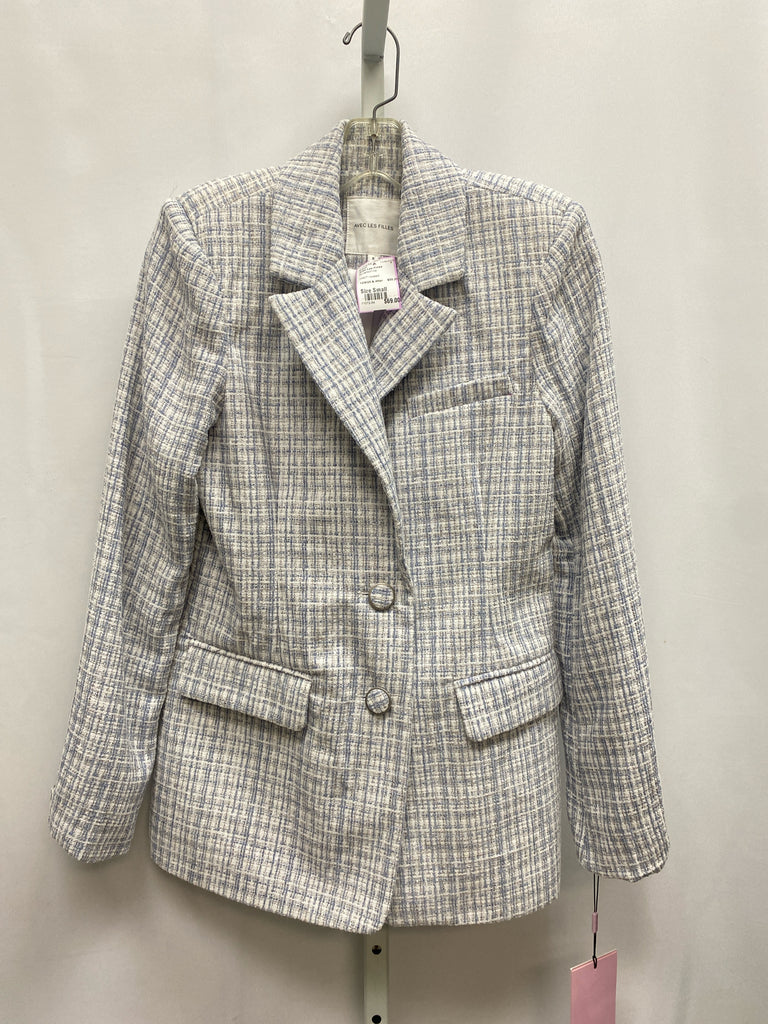 Avec Les Fillles Size Small Blue/White Blazer