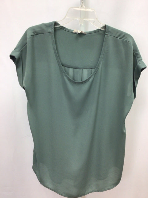 Pleione Size Small Olive Short Sleeve Top
