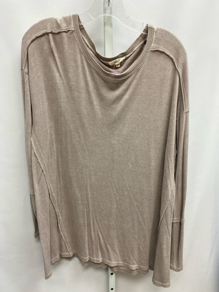 easel Size Large Gray Long Sleeve Top