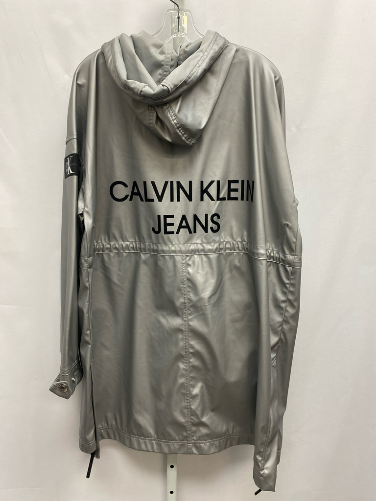 Calvin Klein Size XL Silver Jacket/Outerwear