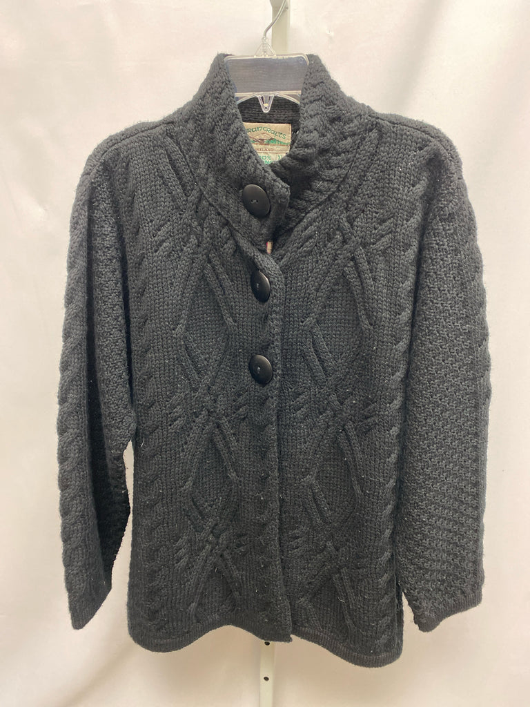 aran crafts Size XL Black Cardigan