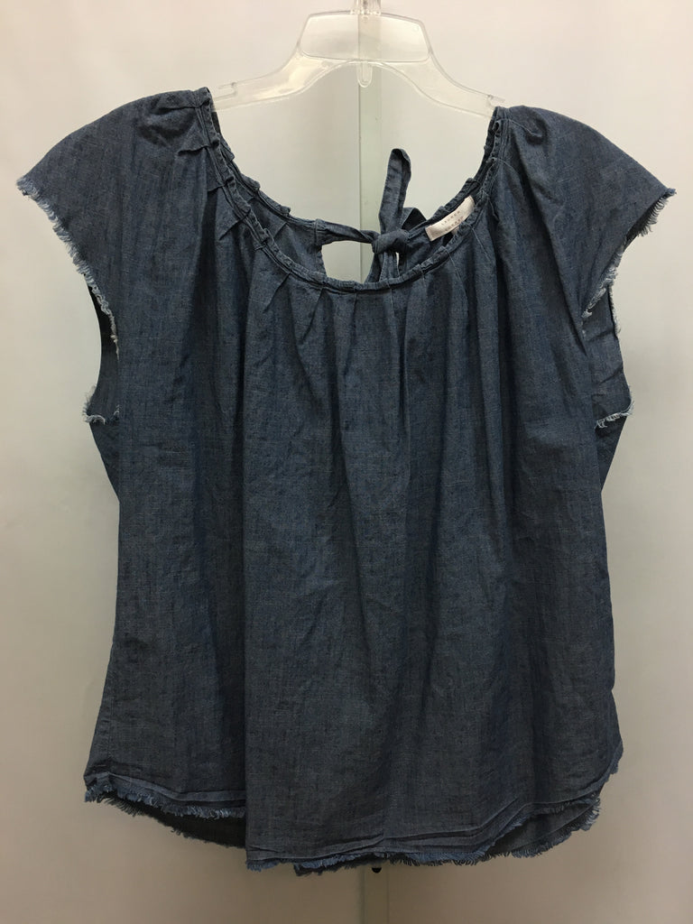 Lauren Conrad Size XL Blue Short Sleeve Top
