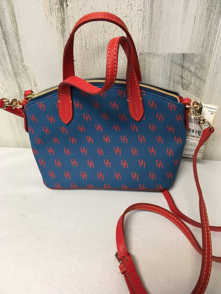 Dooney & Bourke Blue/Red Designer Handbag