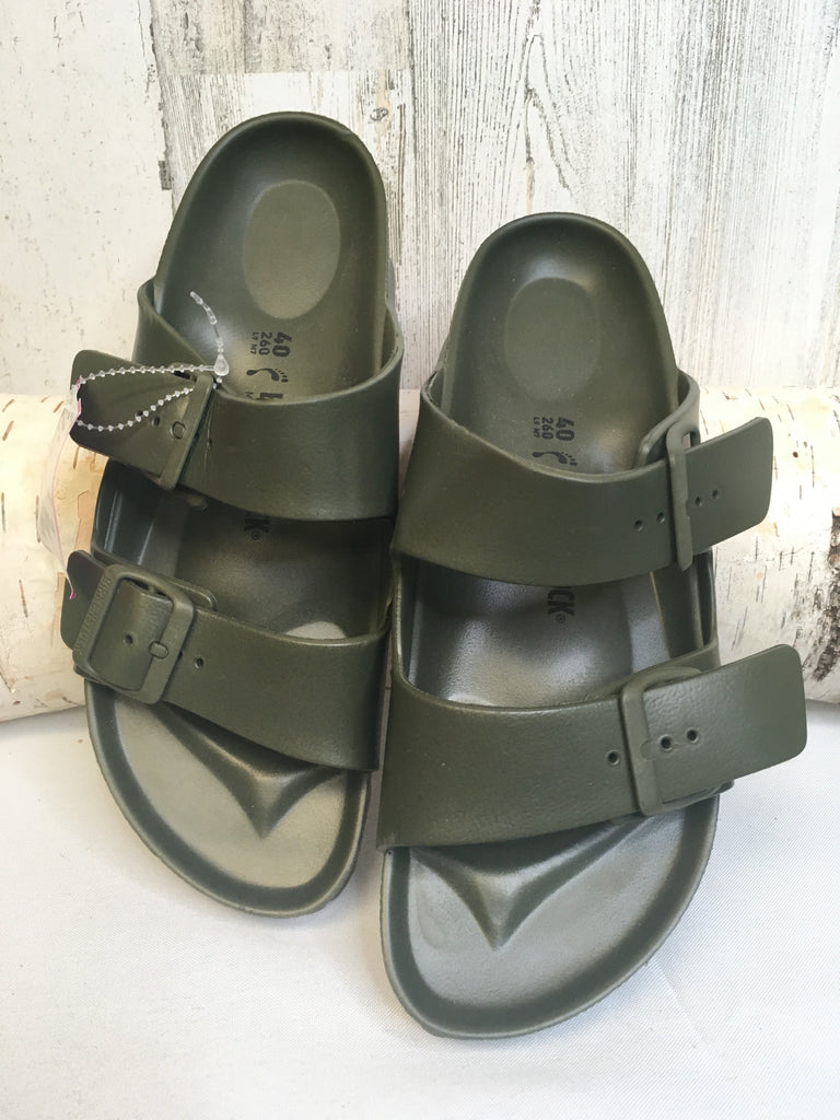 Birkenstock Size 40 (9/9.5) Olive Green Sandals