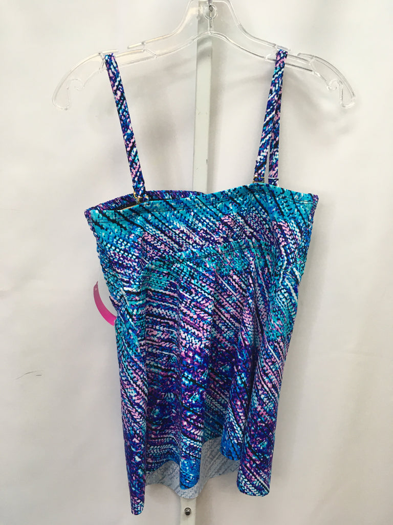 Size 10 Blue Print Swimsuit Top Only