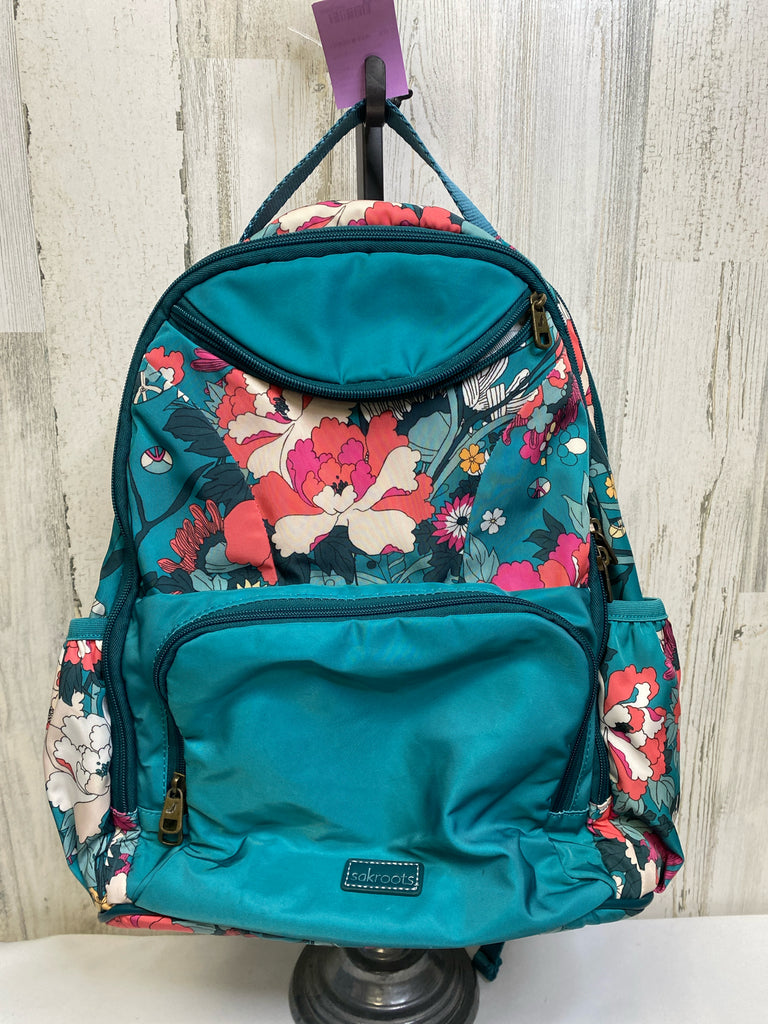 the SAK Green Print Backpack
