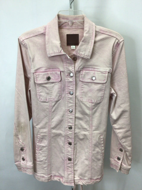 Maurices Size Large Pink Jean Jacket