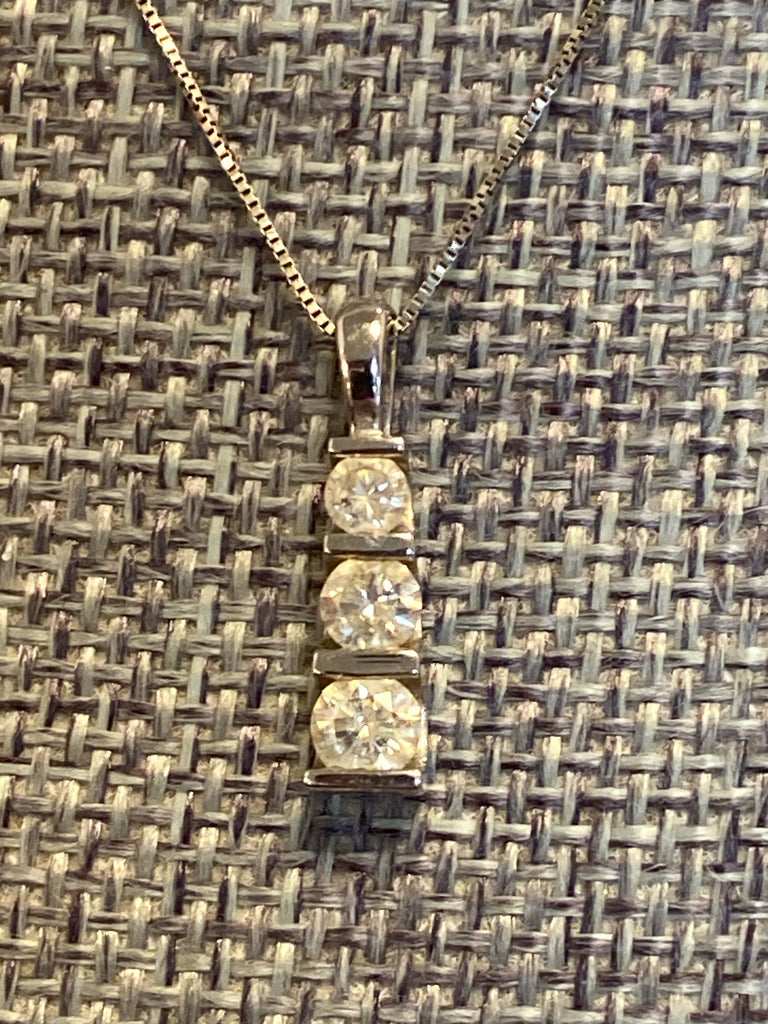 Silver 14kt gold necklace