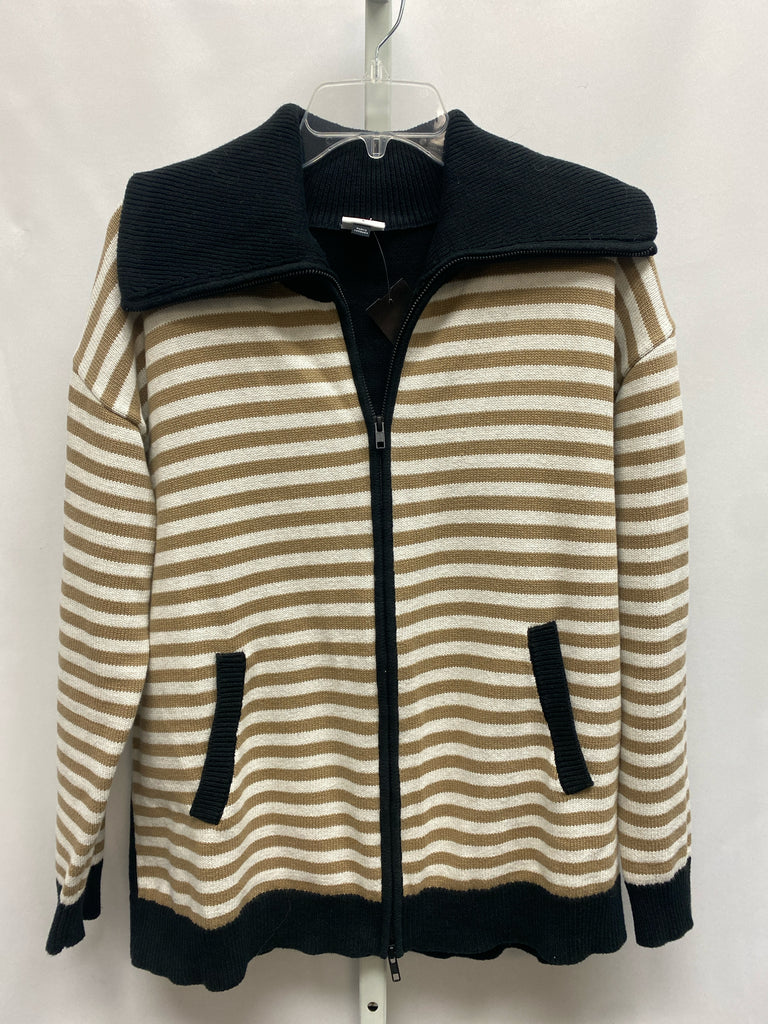 Cabi Size Large White/Tan Jacket/Top