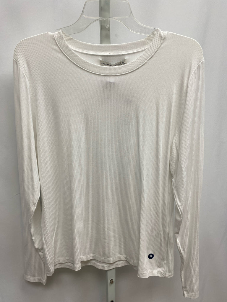 Abercrombie Size XL White Long Sleeve Top