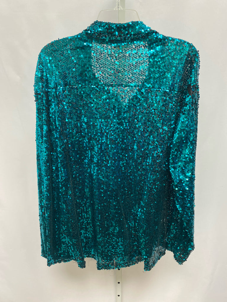 POL Size Large Emerald Long Sleeve Top