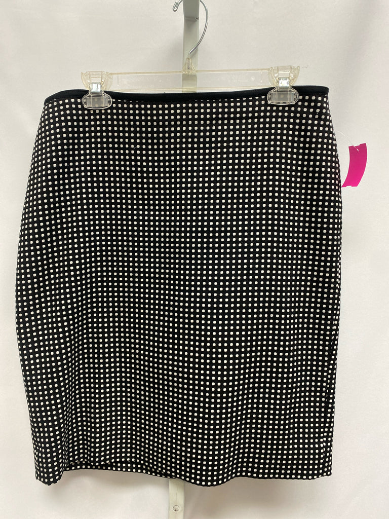 WHBM Size 10 Black Polka Dot Skirt