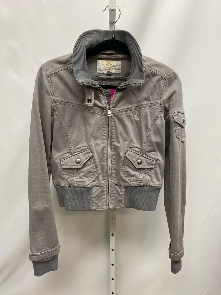 Size Large Abercrombie Gray Jacket/Outerwear