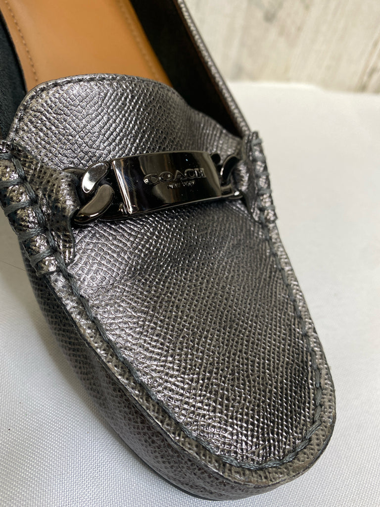 Coach Size 9.5 Silver Designer Shoe