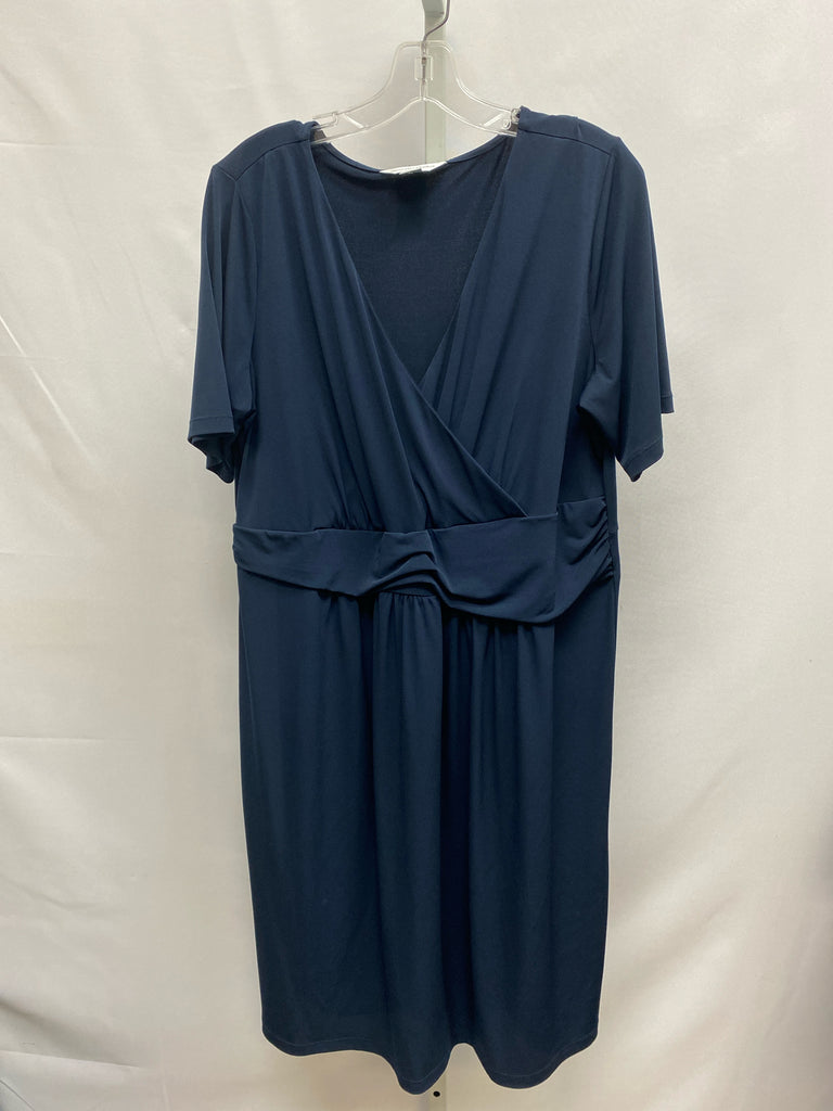 Size XL Christopher & Banks Navy Short Sleeve Dress