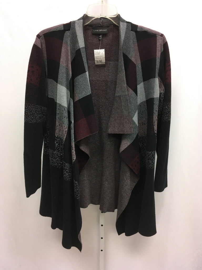 Lane Bryant Size 14/16 Black/Gray Cardigan