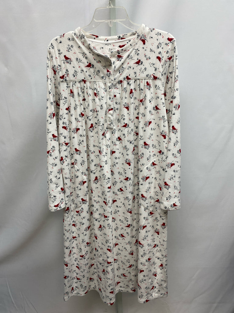 Size Large Aria White Print Pajamas