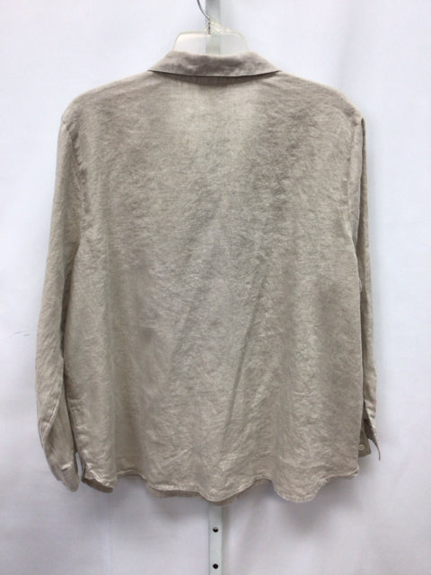 jjill Size LP Taupe Long Sleeve Top