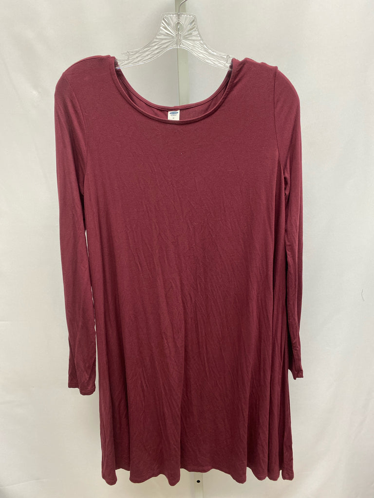 Old Navy Size Medium Burgundy Long Sleeve Dress