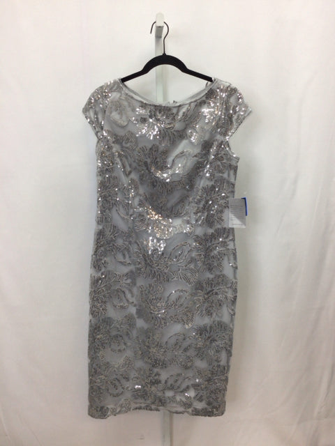 Size 12 Marina Gray Short Sleeve Dress