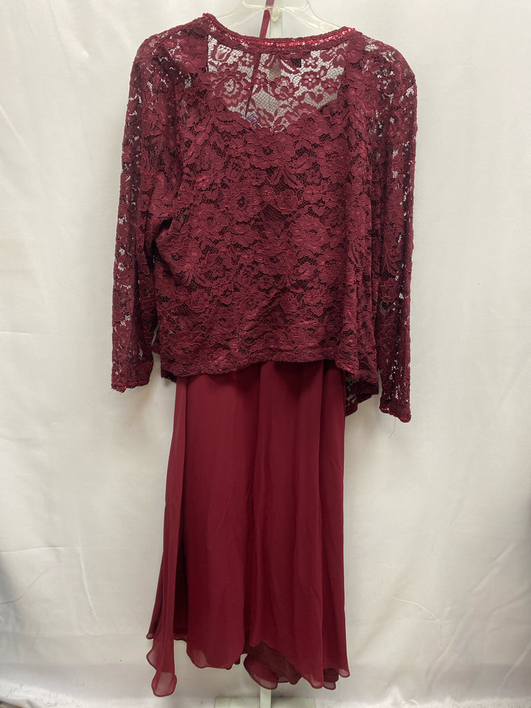 Size 24W Roman's Burgundy Special Occasion