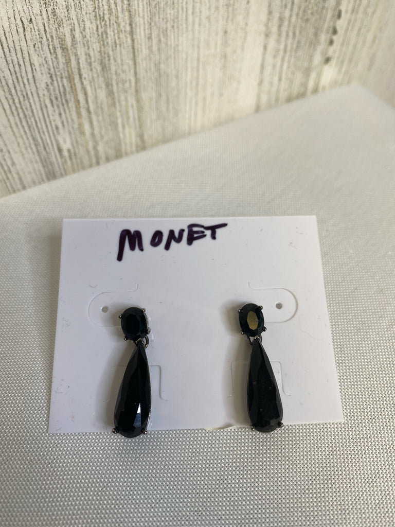 Monet Black Earrings