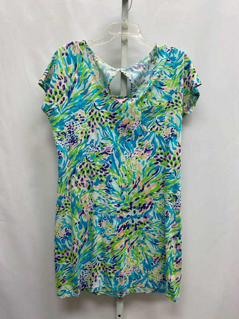 Size Medium Lilly Pulitzer White Print Short Sleeve Dress