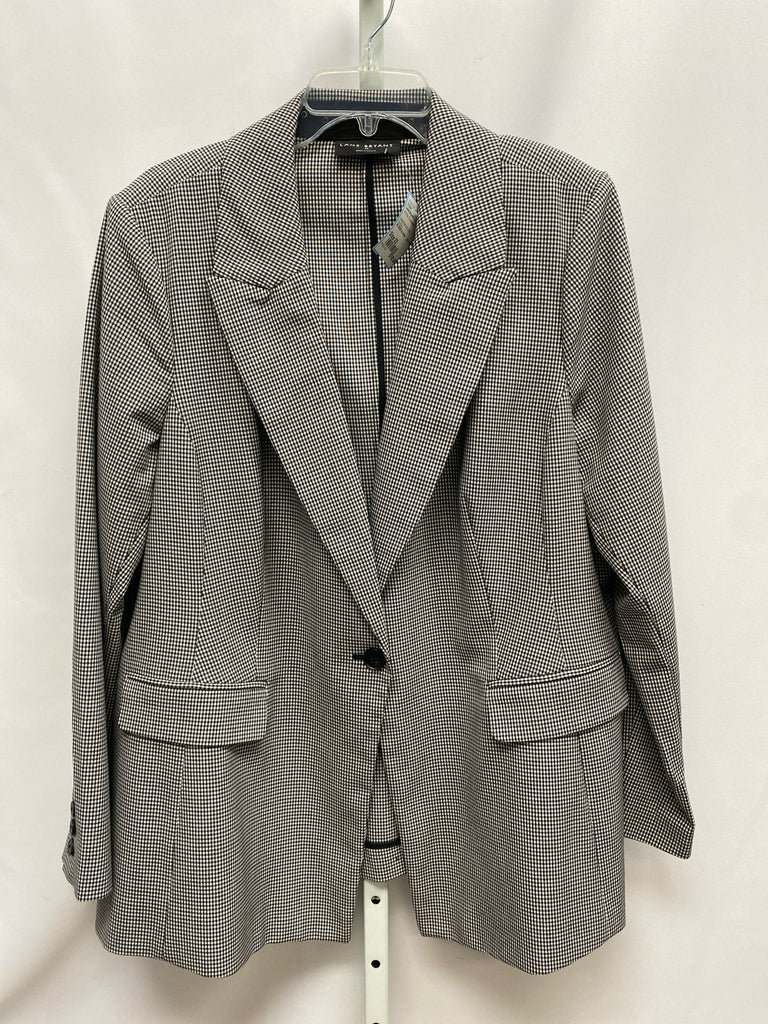 Lane Bryant Size 22 White Checked Blazer
