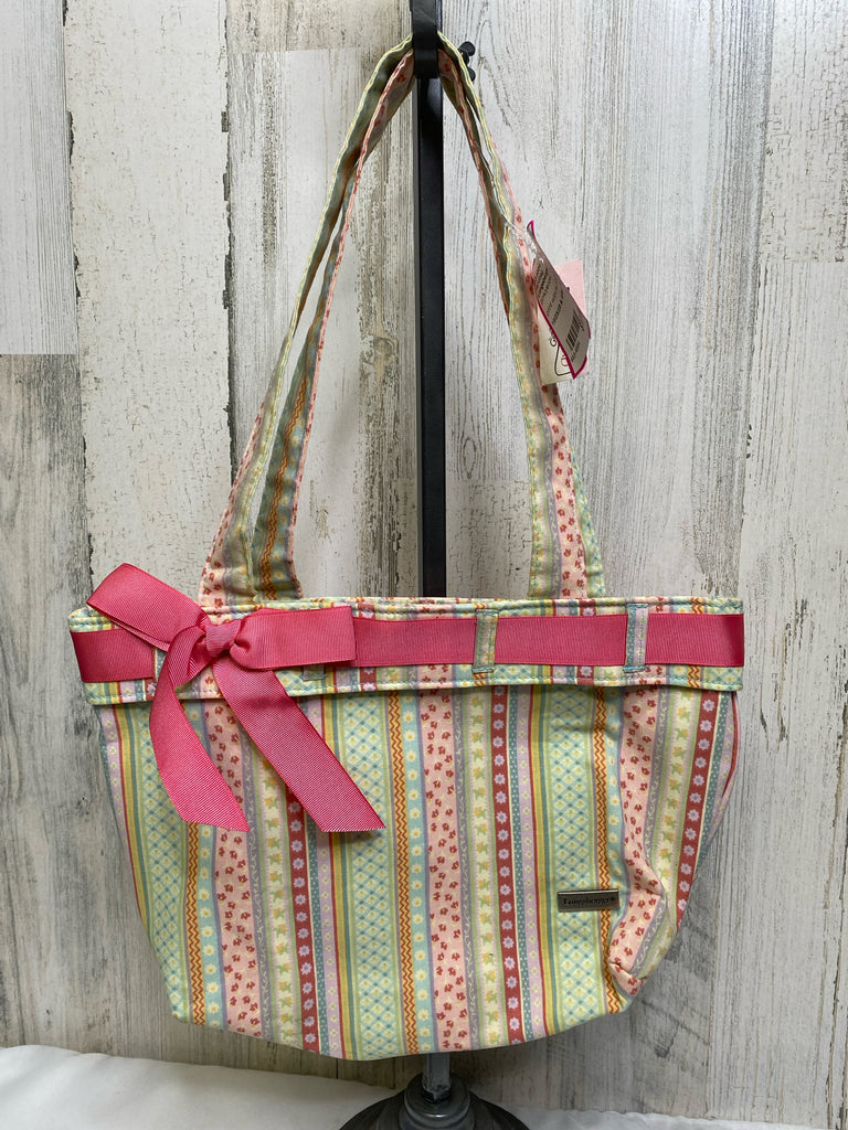 Longaberger pink/yellow Handbag