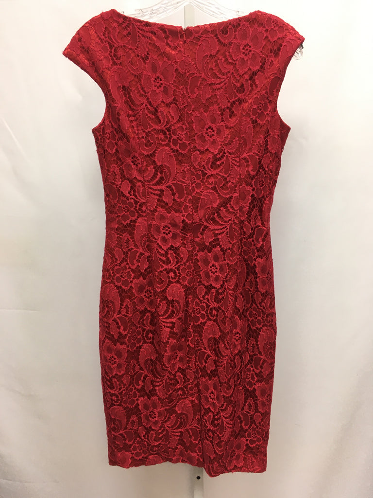 Size 6 Jax Red Lace Sleeveless Dress