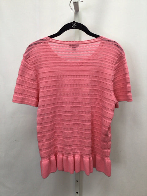 Ann Taylor Size Large Pink Short Sleeve Top