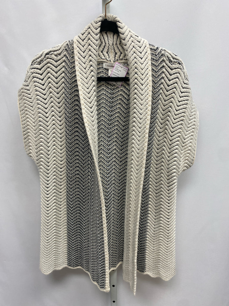 Coldwater Creek Size Medium Cream/Gray Vest/Top