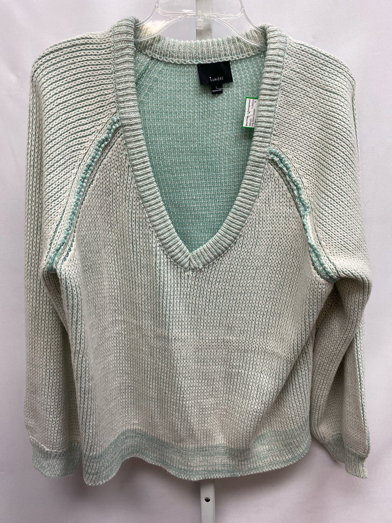 Lumiere Size Large Mint Long Sleeve Sweater