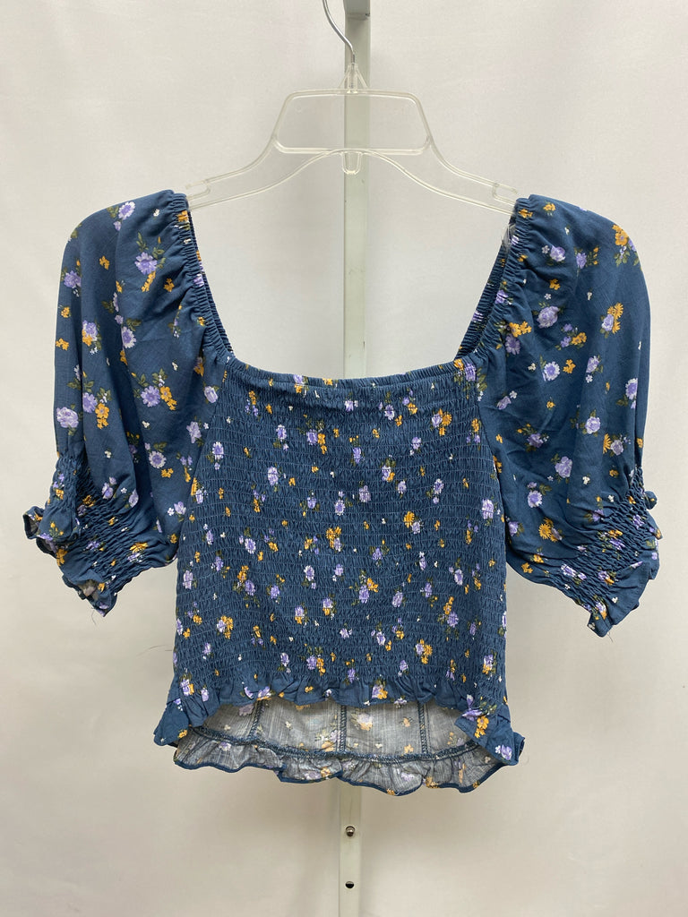 SO Blue Floral Junior Top