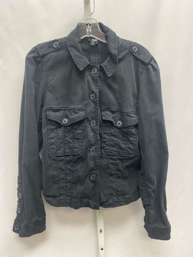 Paige Size Large Black Jacket/Outerwear