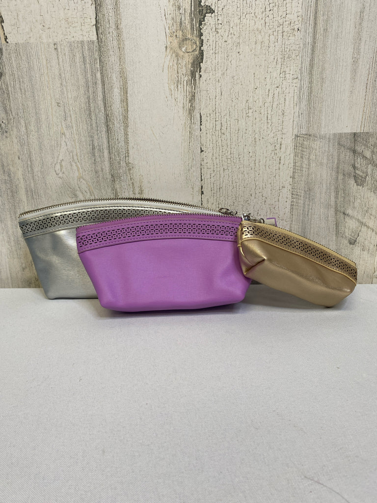 WHBM Silver/Purple Make-up Bag