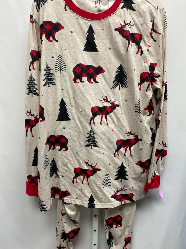 Size XL Gray Print Pajamas