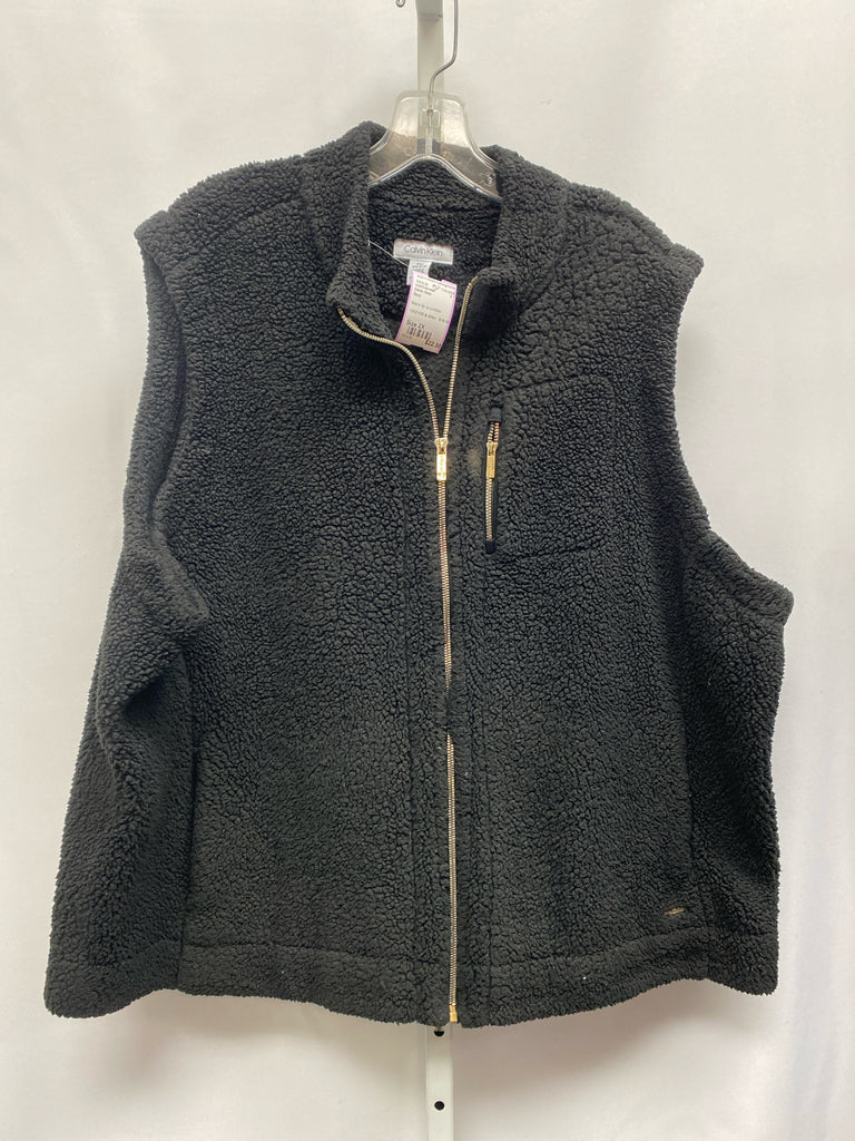 Calvin Klein Size 2X Black Vest/Outerwear