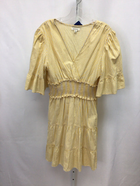 Size XL Max Studio Yellow/White 3/4 Sleeve Dress