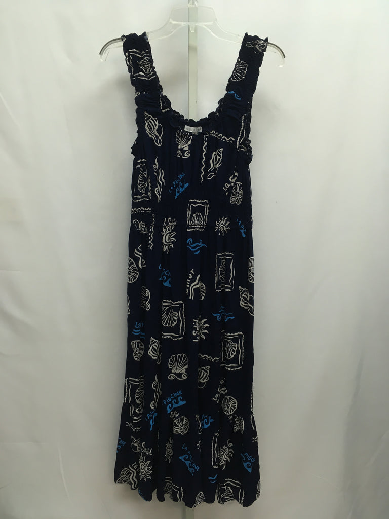 Patrons of Peace Size Medium Navy Print Maxi Dress
