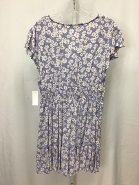 Size XXL Arizona Purple Floral Short Sleeve Dress