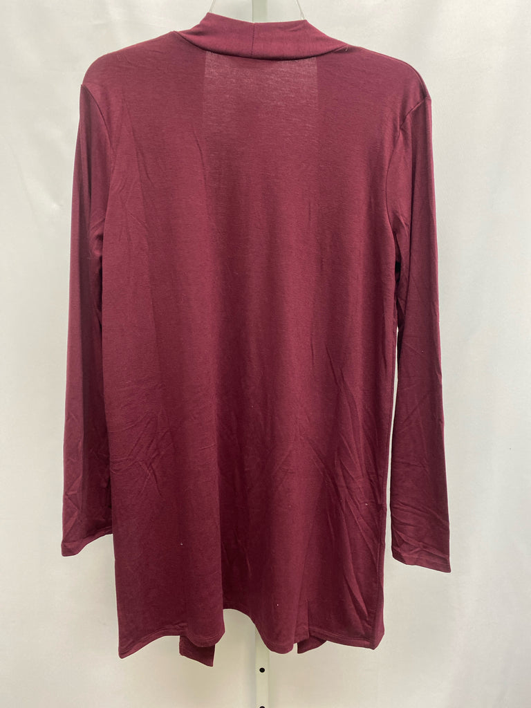 Zenana Size L Merlot Cardigan