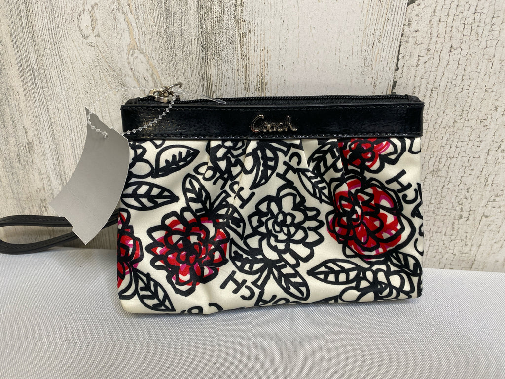 Coach White/Black Designer Wristlet