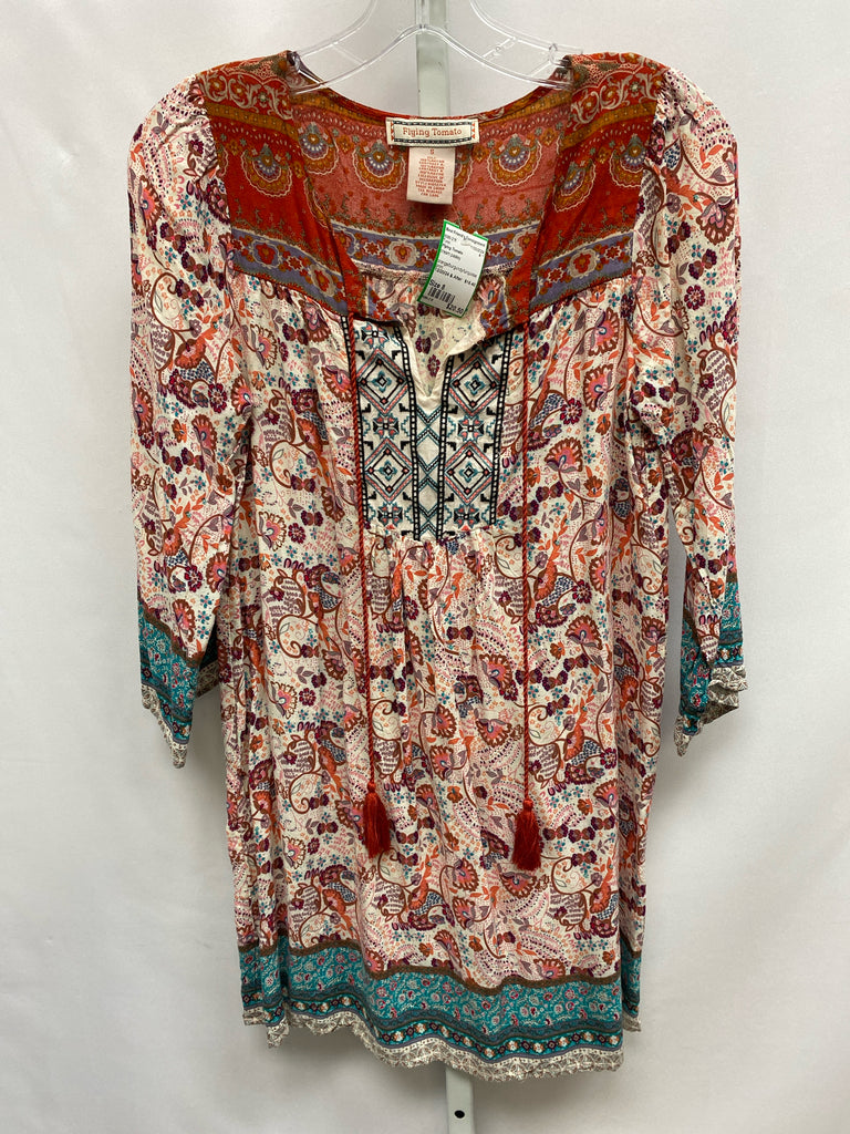 Flying Tomato Size 8 cream paisley Tunic