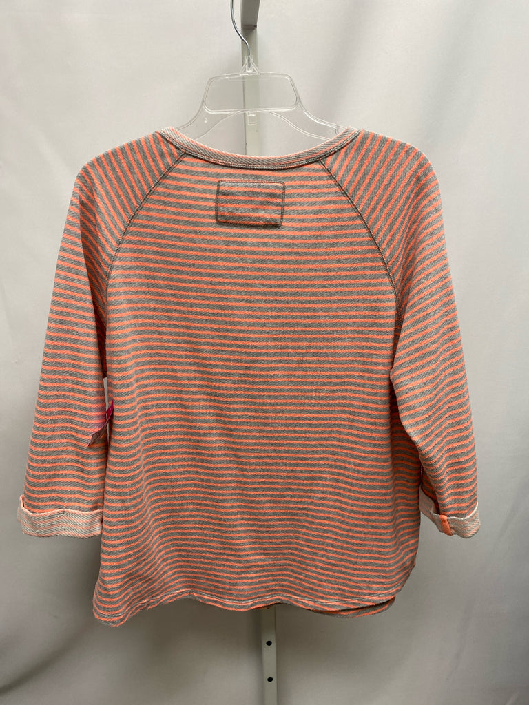 Sonoma Size PXL Gray Stripe 3/4 Sleeve Top