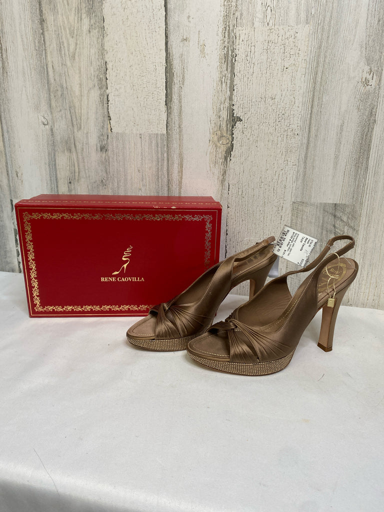 Rene' Caovilla Size 39 (8/8.5) Taupe Heels