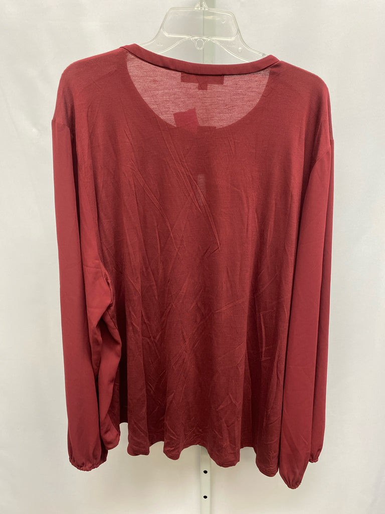 LOFT Size 26 Burgundy Long Sleeve Top