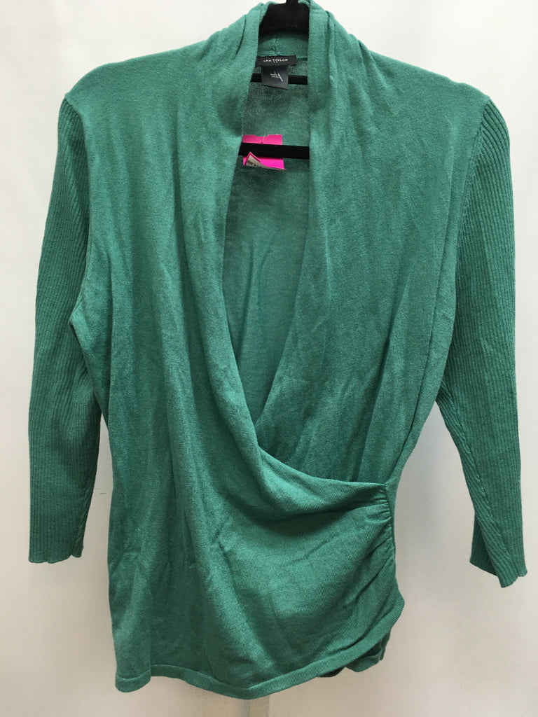 Ann Taylor Size Large Green 3/4 Sleeve Top
